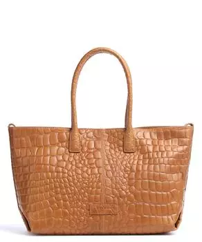 Кожаная сумка-шоппер chelseam20 под крокодила Liebeskind, коричневый