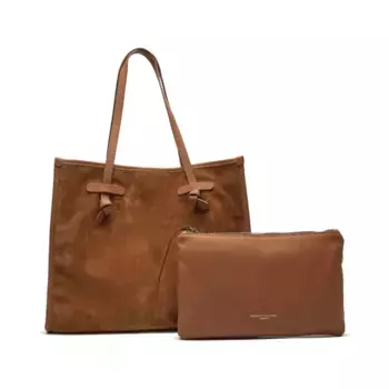 Кожаная сумка-шоппер + клатч Marcella Gianni Chiarini, коричневый