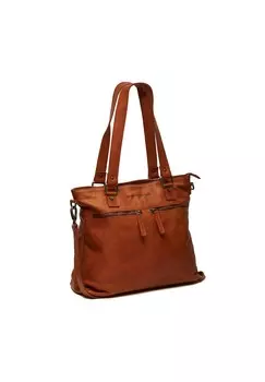 Кожаная сумка-шоппер Rome 38 см с отделением для ноутбука The Chesterfield Brand, цвет Cognac