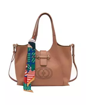 Кожаная сумка шоппер Safari La Carrie, коричневый