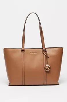 Кожаная сумка-шоппер Temple Michael Kors, коричневый