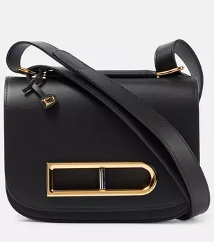 Кожаная сумка-слинг Lingot Delvaux, черный