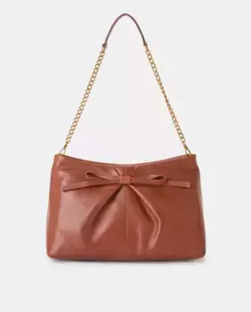 Кожаная сумка со съемным плечевым ремнем Tintoretto, коричневый