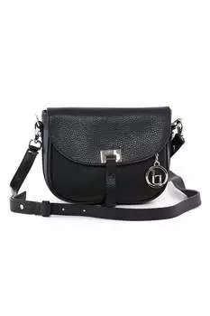 Кожаная сумка со съемным ремнем через плечо Lia Biassoni, черный