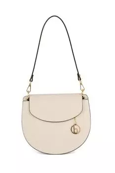 Кожаная сумка со съемным ремнем через плечо Lia Biassoni, бежевый