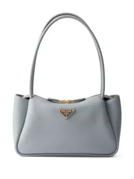 Кожаная сумка среднего размера Prada, синий