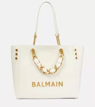 Кожаная сумка-тоут 1945 года Balmain, белый