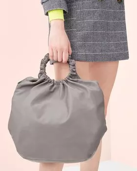 Кожаная сумка-тоут AGL Gretty, серый