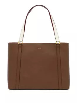 Кожаная сумка-тоут Bally Code, коричневый