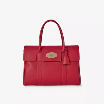 Кожаная сумка-тоут Bayswater Mulberry, красный