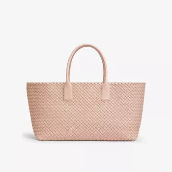 Кожаная сумка-тоут Cabat среднего размера Bottega Veneta, желтый