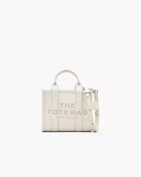 Кожаная сумка-тоут через плечо Marc Jacobs, цвет Cotton/Silver