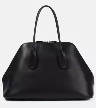 Кожаная сумка-тоут devon The Row, черный