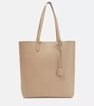 Кожаная сумка-тоут для покупок n/s Saint Laurent, бежевый