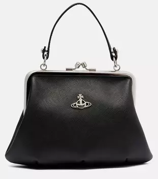 Кожаная сумка-тоут Granny Frame Vivienne Westwood, черный