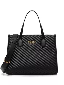 Кожаная сумка-тоут GUESS USA, черный