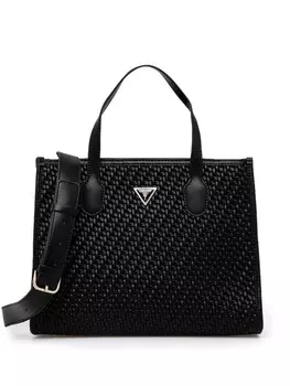 Кожаная сумка-тоут GUESS USA, черный