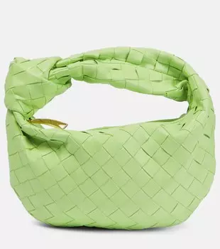 Кожаная сумка-тоут Jodie Mini Bottega Veneta, зеленый