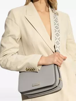 Кожаная сумка-тоут Kate Spade, серый