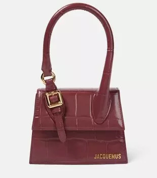 Кожаная сумка-тоут le chiquito moyen из букле Jacquemus, красный
