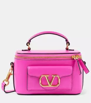 Кожаная сумка-тоут Loc Mini Valentino Garavani, цвет pink pp