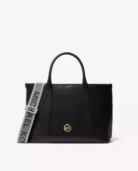 Кожаная сумка-тоут Luisa, трансформируемая в плечо через плечо Michael Michael Kors, черный