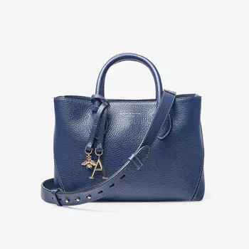 Кожаная сумка-тоут миди london Aspinal Of London, синий