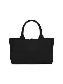 Кожаная сумка-тоут Mini Arco Bottega Veneta, черный