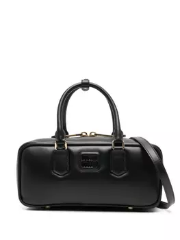 Кожаная сумка-тоут Miu Miu, черный