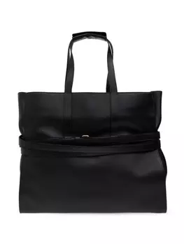 Кожаная сумка-тоут Moschino, черный