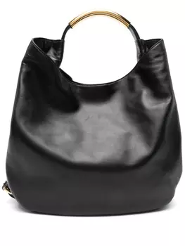 Кожаная сумка-тоут Moschino, черный