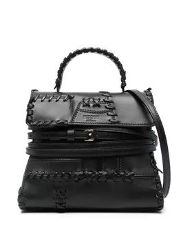 Кожаная сумка-тоут Moschino, черный