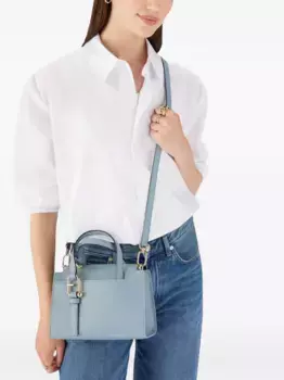 Кожаная сумка-тоут Nuvola S Furla, синий