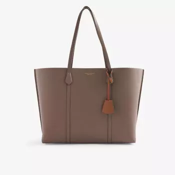 Кожаная сумка-тоут Perry с тремя отделениями Tory Burch, цвет clam shell