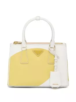 Кожаная сумка-тоут Prada Galleria, белый