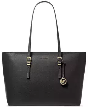 Кожаная сумка-тоут Quinn Extra Large East West Michael Kors, черный
