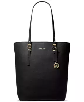 Кожаная сумка-тоут Quinn Large North South Michael Kors, черный