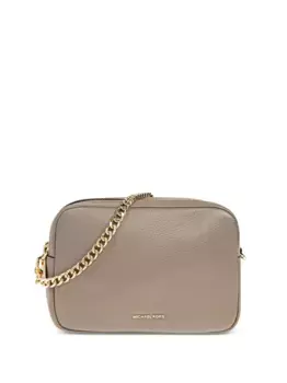 Кожаная сумка-тоут с цепочным ремешком Michael Michael Kors, нейтральный