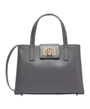 Кожаная сумка тоут с принтом и регулируемым ремешком Furla, коричневый