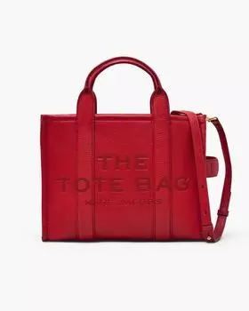 Кожаная сумка-тоут среднего размера Marc Jacobs, цвет True Red