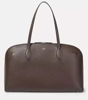 Кожаная сумка-тоут Toteme, Dark Chocolate