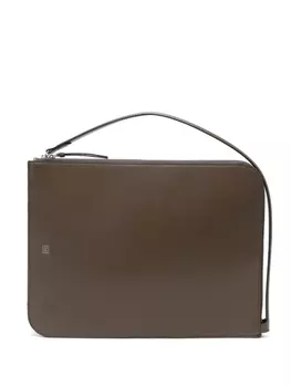 Кожаная сумка-тоут TOTEME, коричневый