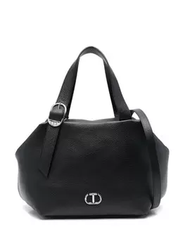 Кожаная сумка-тоут TWINSET, черный