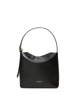 Кожаная сумка-тоут TWINSET, черный