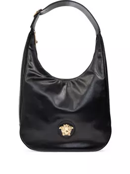 Кожаная сумка-тоут Versace, черный