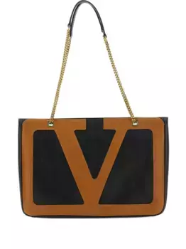 Кожаная сумка-тоут Viva Superstar среднего размера VALENTINO GARAVANI, черный