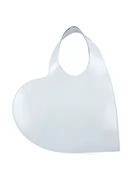 Кожаная сумка-тоут в форме сердца Coperni, синий