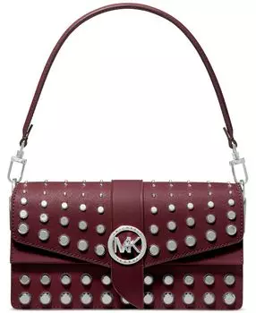 Кожаная сумка-трансформер greenwich среднего размера с заклепками Michael Kors