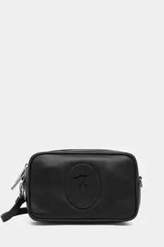 Кожаная сумка Trussardi, черный