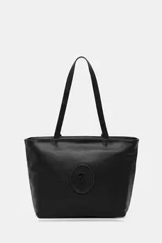 Кожаная сумка Trussardi, черный
